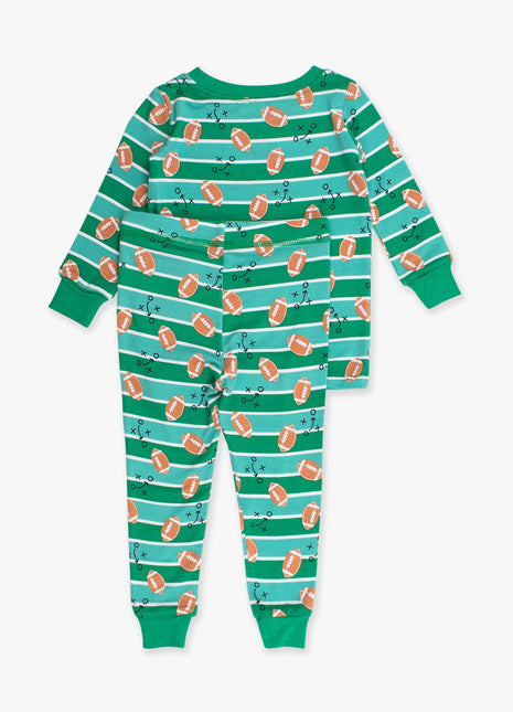 Rufflebutts+ Ruggedbutts Kids Tackles & Touchdowns Bamboo Viscose Long Sleeve Pajama Set