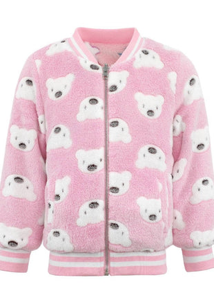 Lola And The Boys Pinky Fuzzy Reversible Bomber