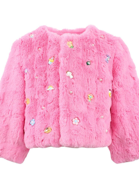 Lola And The Boys Cutie Charms Faux Fur Front