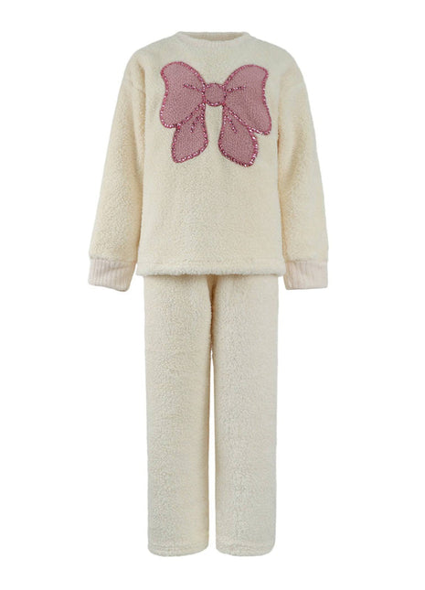 Lola & The Boys Big Bow Crystal Fuzzy Set front