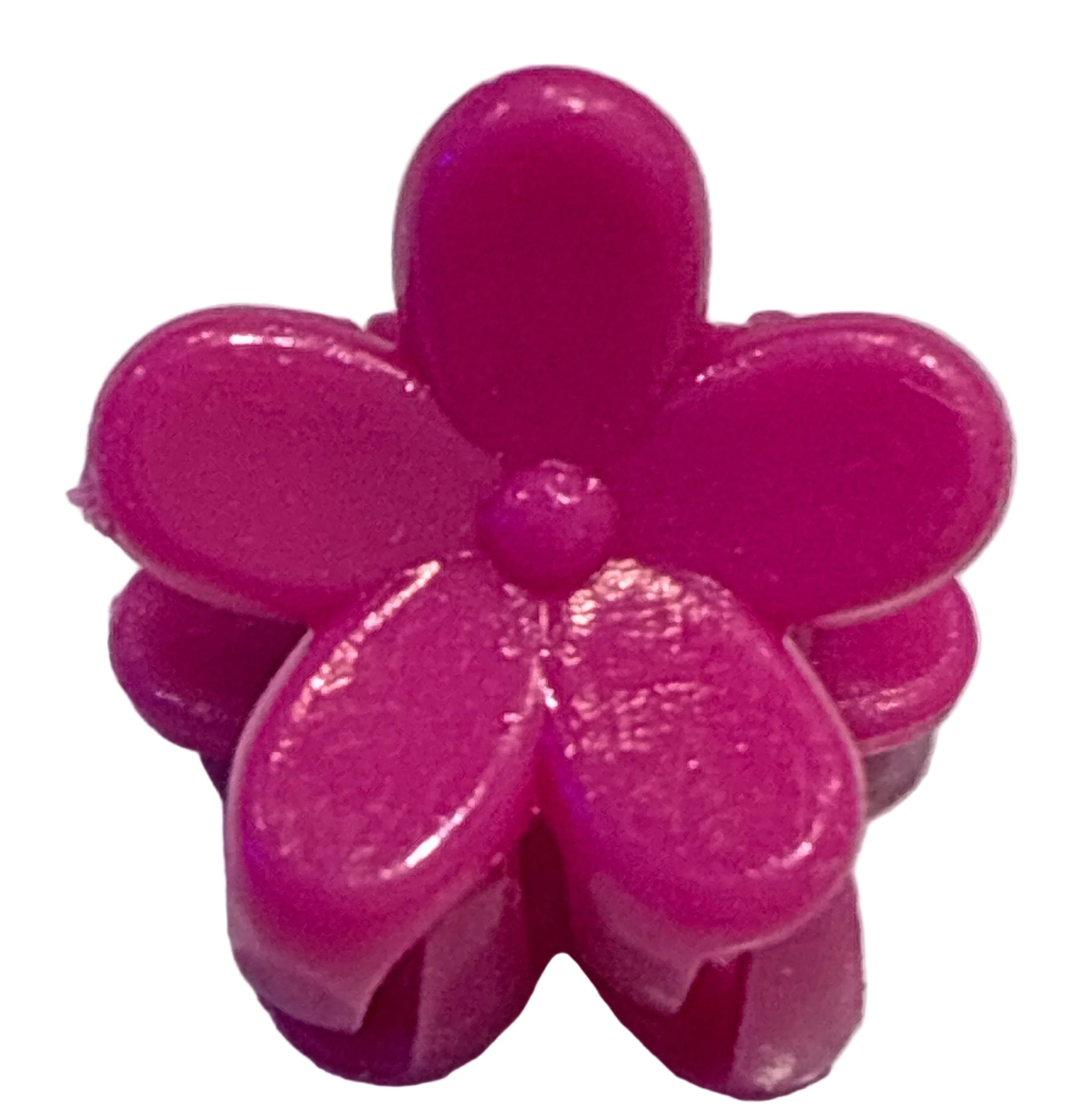 Mini Plumeria Flower Clips - Magenta