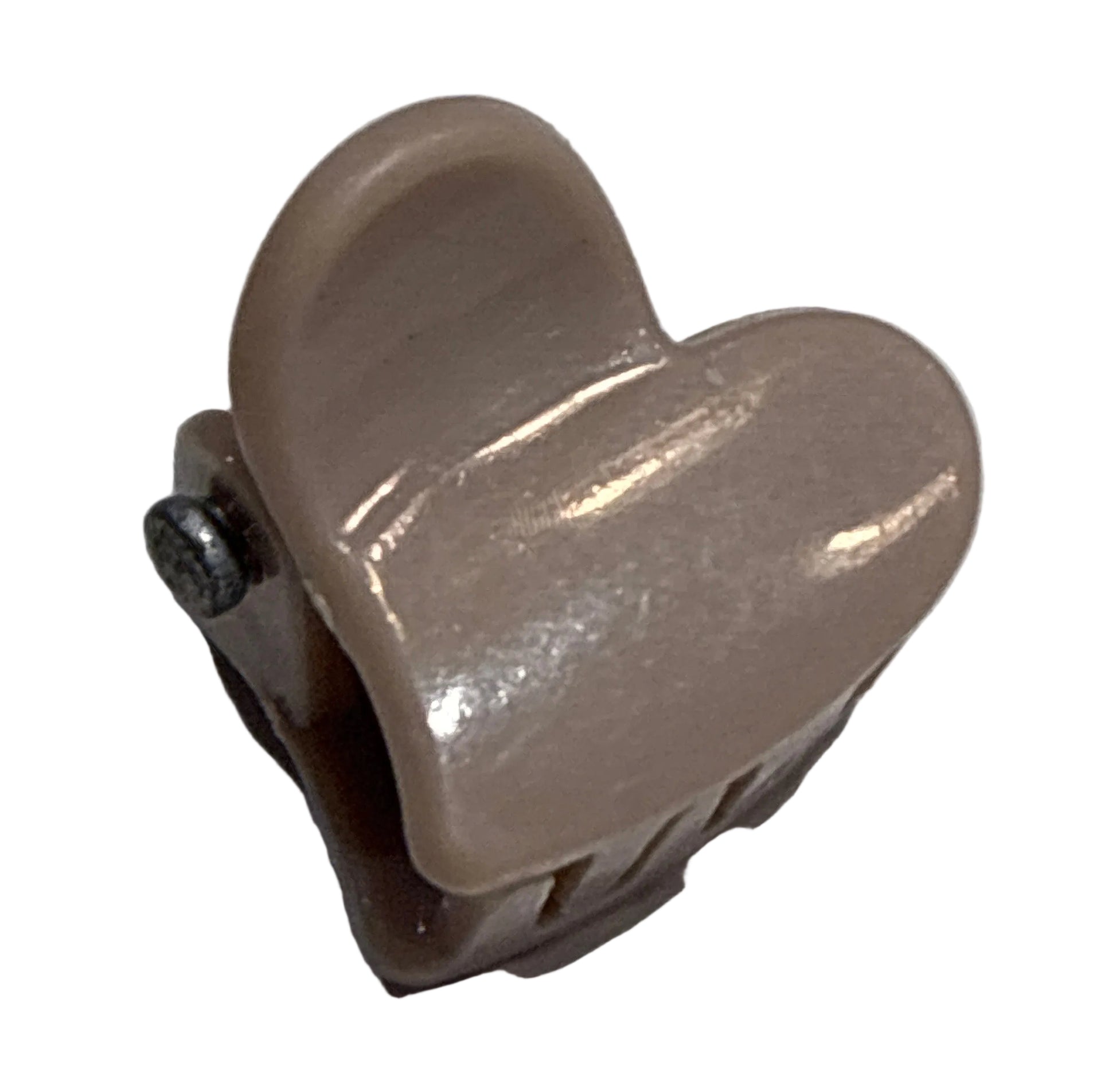 Tiny Heart Clips - Dove Grey