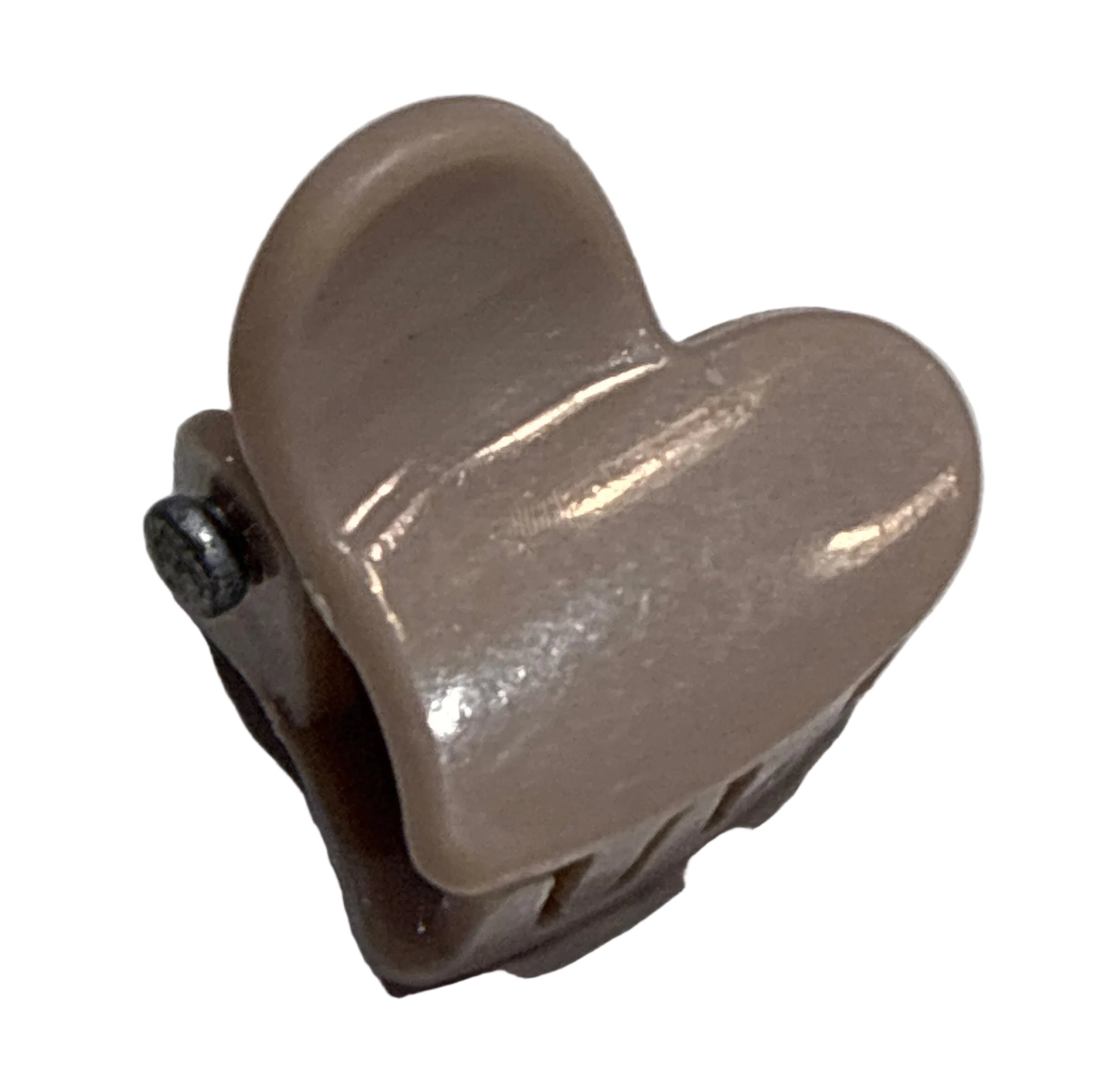 Tiny Heart Clips - Dove Grey