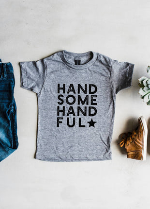 Gladfolk Handsome Handful Kids Tee • Gray