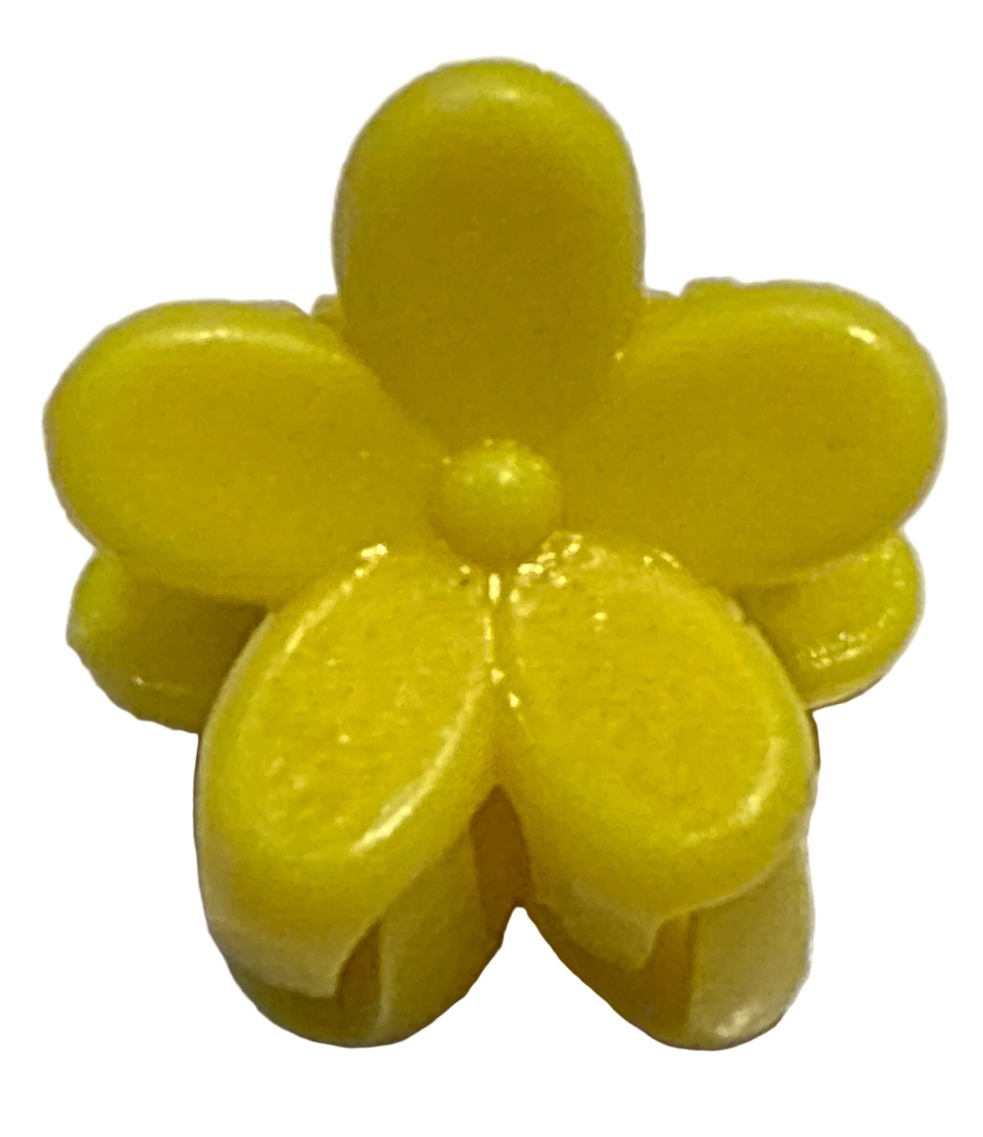 Mini Plumeria Flower Clips - Yellow