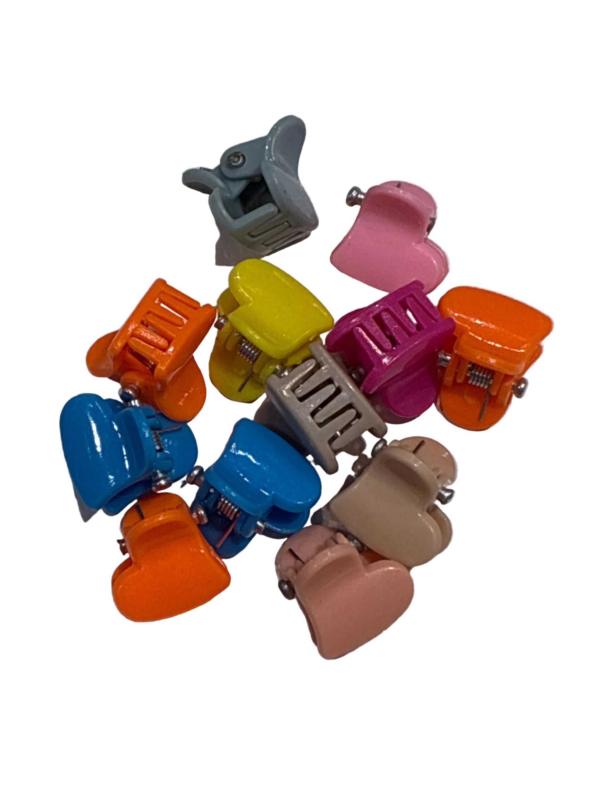 Tiny Heart Clips - Assorted Colors