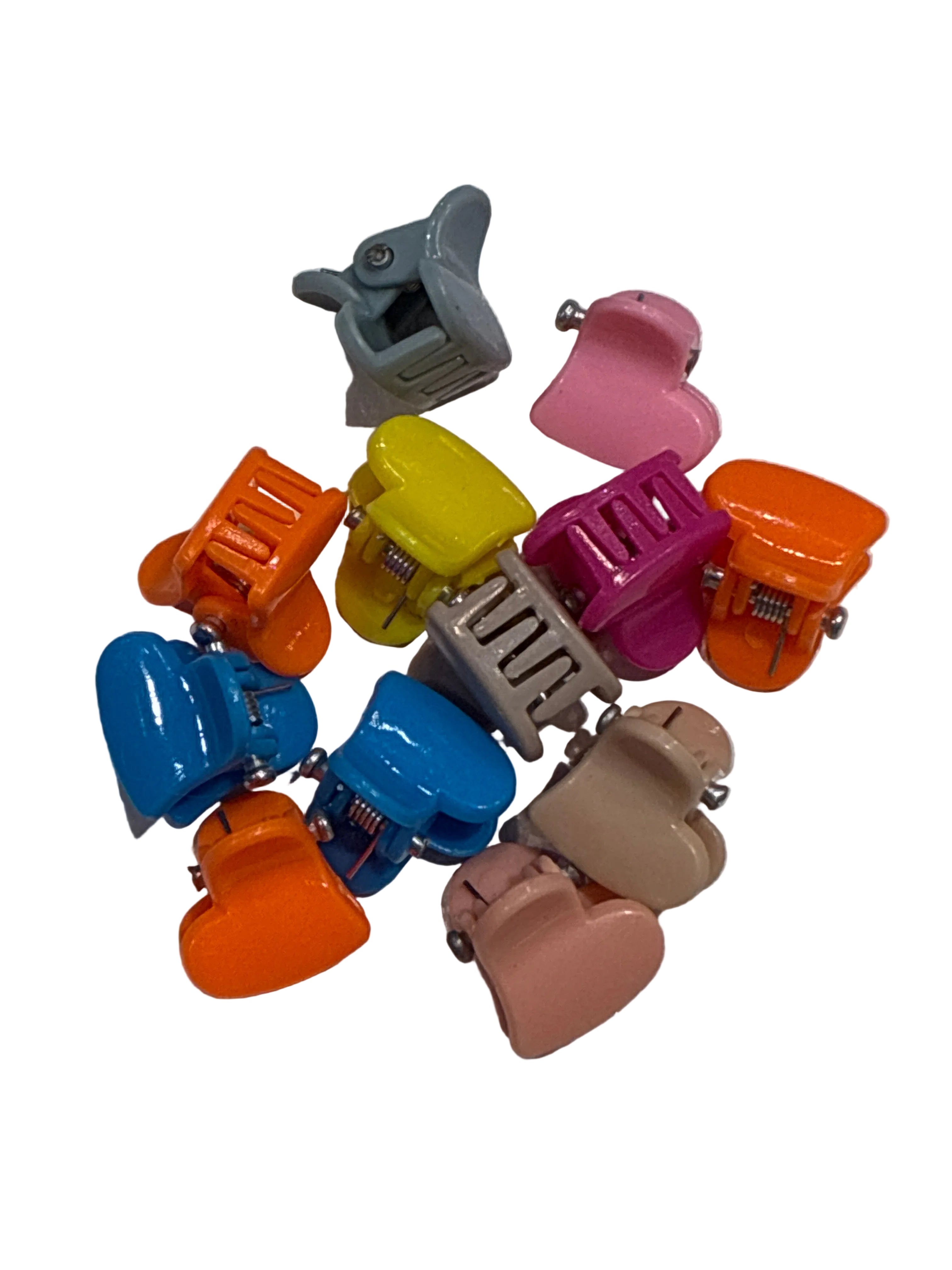 Tiny Heart Clips - Assorted Colors