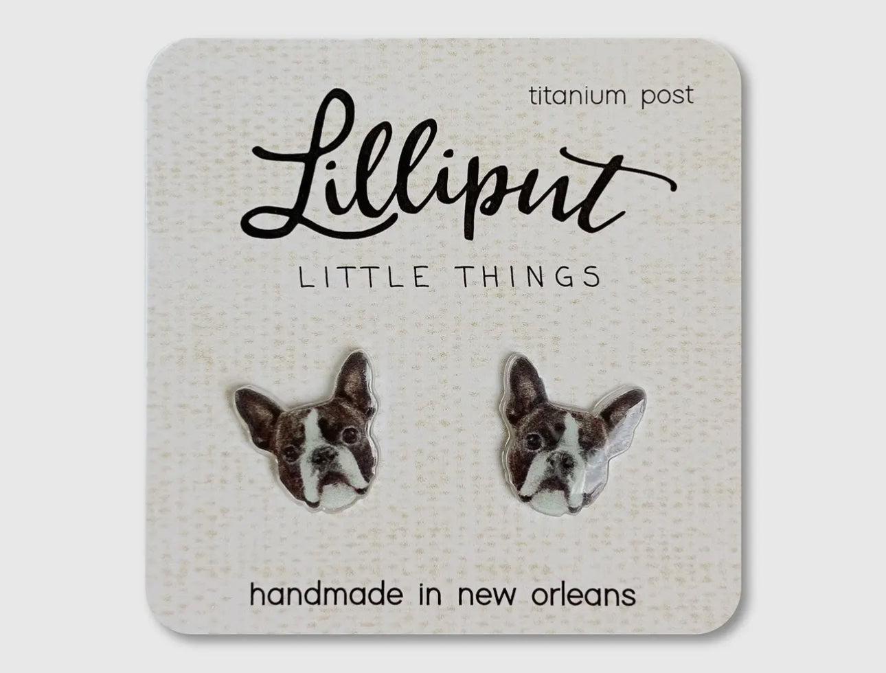 Lilliput Little Things Boston Terrier Earrings