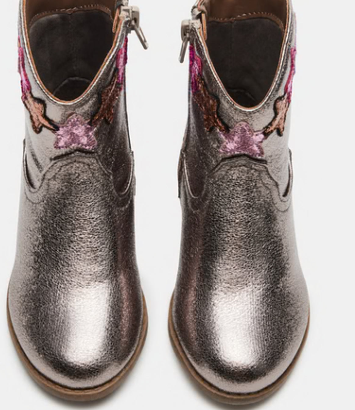 Steve Madden Trinesa Pewter Footwear Top View