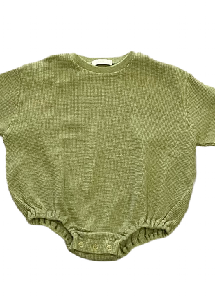 Green Waffle Bubble Onesie