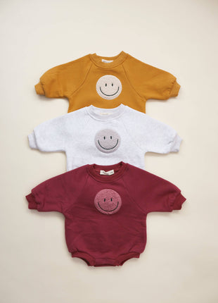 Sherpa Smiley Bubble Onesie