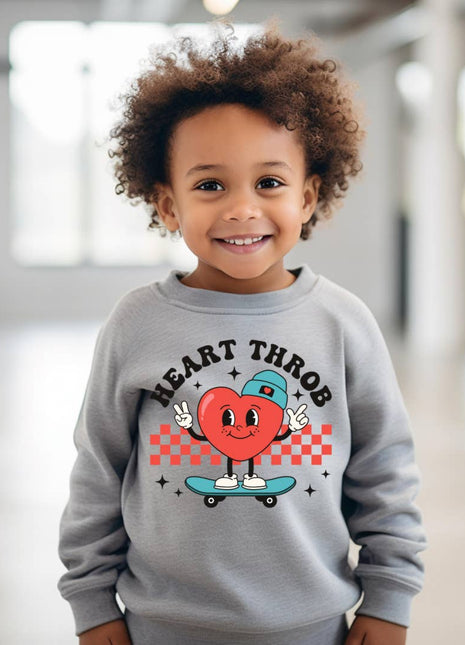 The Countryside Cottage Boys Valentine’S Day Sweatshirt - Heart Throb