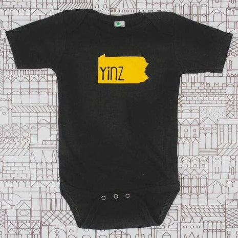 Inclined Designs Burgh Bits: Yinz Pittsburgh Toddler Tee or Infant Bodysuit