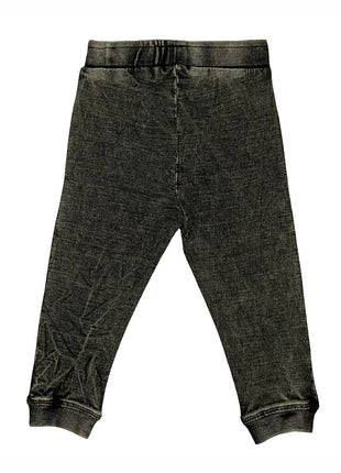 Distressed Black Denim Jogger