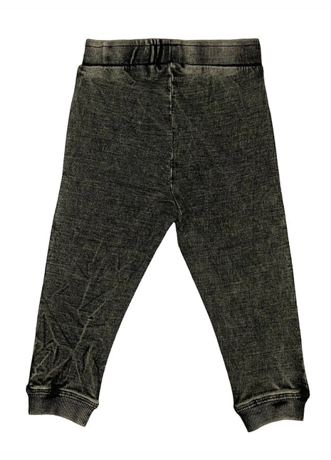 Distressed Black Denim Jogger