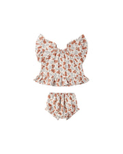 Butterfly Top & Bloomer Set || Americana Floral