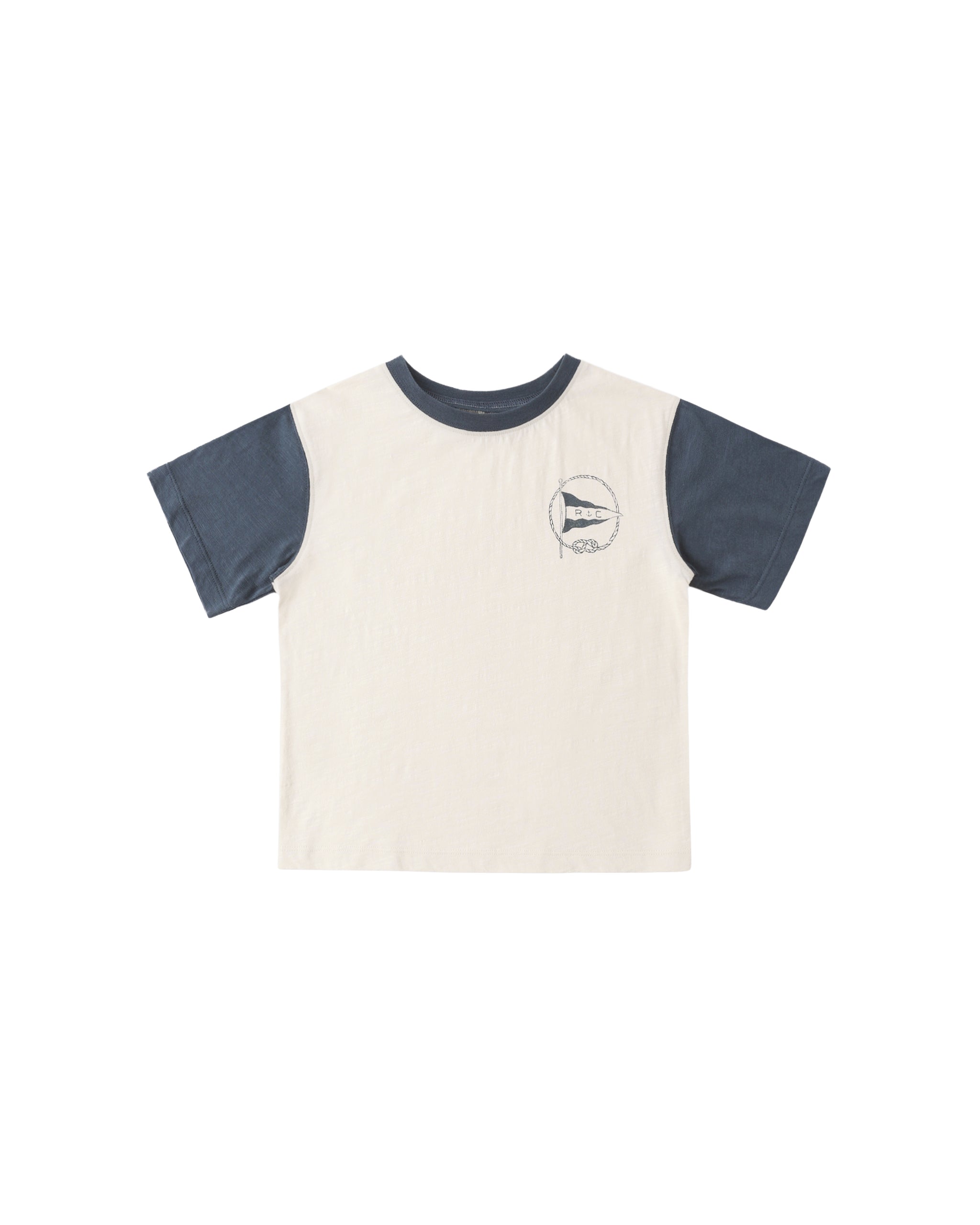 Contrast Short Sleeve Tee|| Nautical Flag