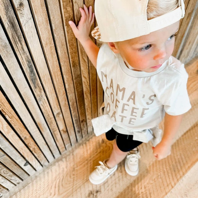Model Wearing AK Clothing Company, LLC Mama's Coffee Date Nude