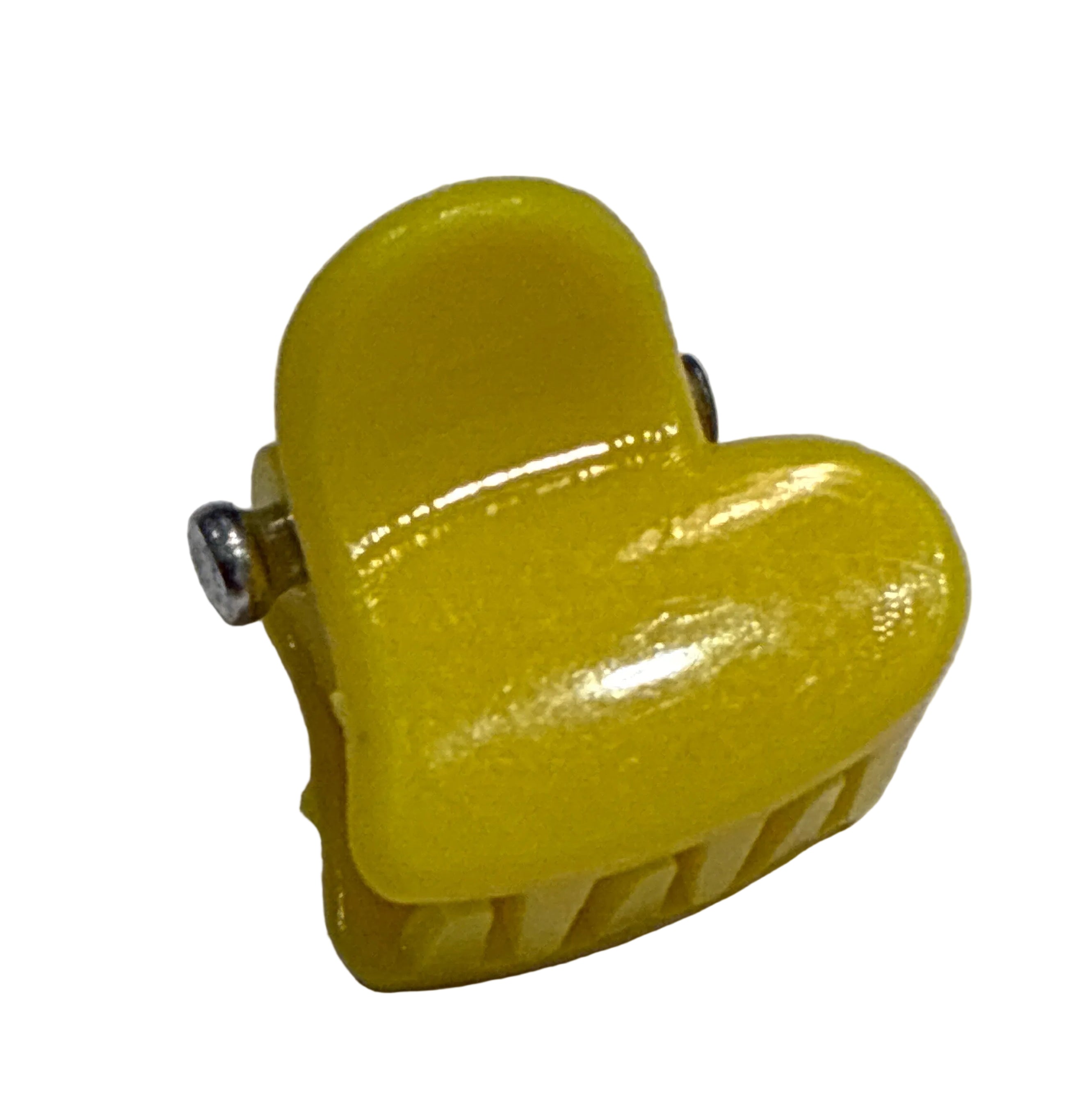 Tiny Heart Clips - Yellow