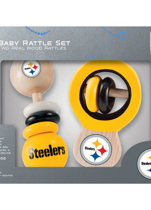 Masterpiece Puzzles Pittsburgh Steelers - Baby Rattles 2-Pack