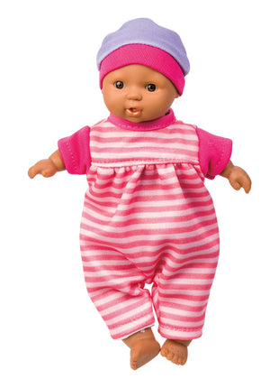 Toysmith My Sweet Baby 6" Mini Babies-Asst Skin Tones Dolls Pink Striped