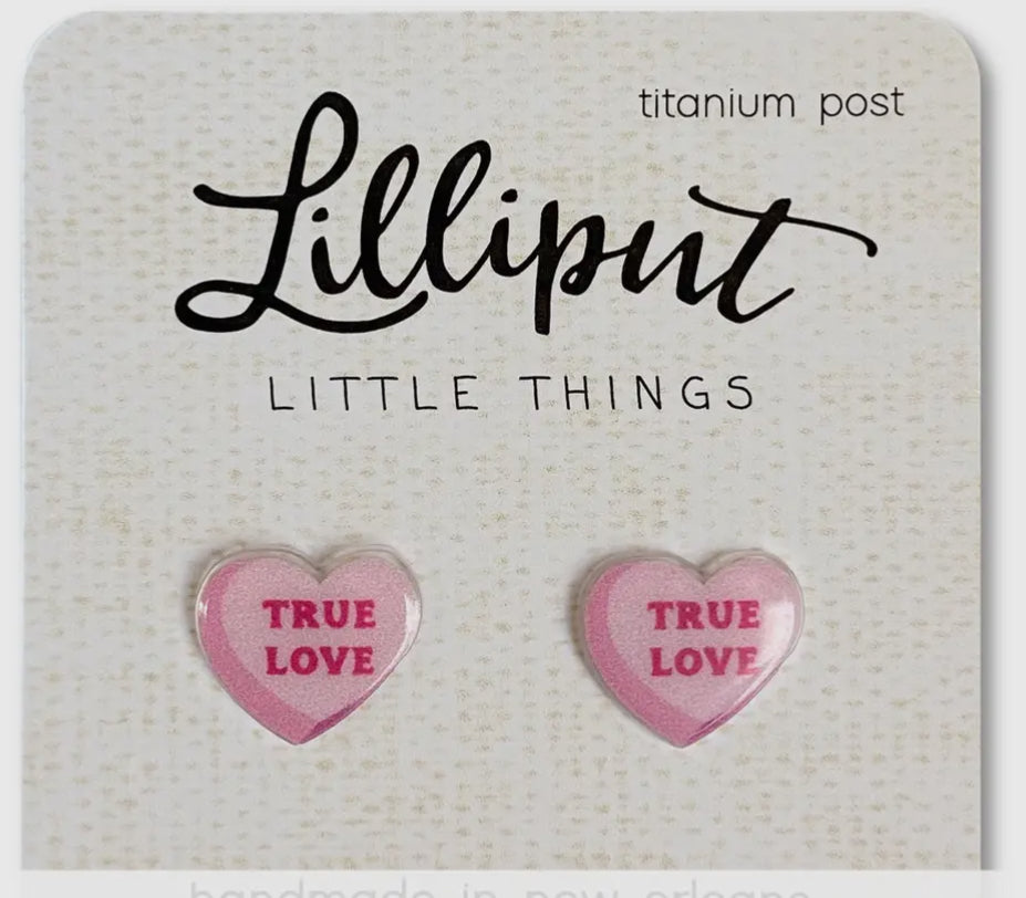 Lilliput Little Things Conversation Heart Earrings