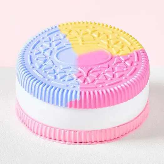 Showcase Squeezesquad Taba Deluxe Premium Silicone Squishy Fidget Toy - Sandwich Cookie