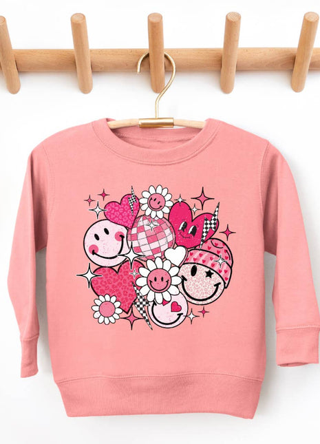 The Countryside Cottage Girls Retro Valentine Sweatshirt