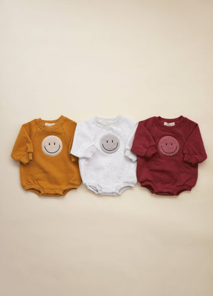 Sherpa Smiley Bubble Onesie