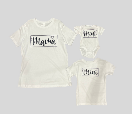 Little Ooma Mama Tee, Mini Tee & Onesie