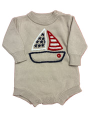 Americana Sailboat Sweater Romper