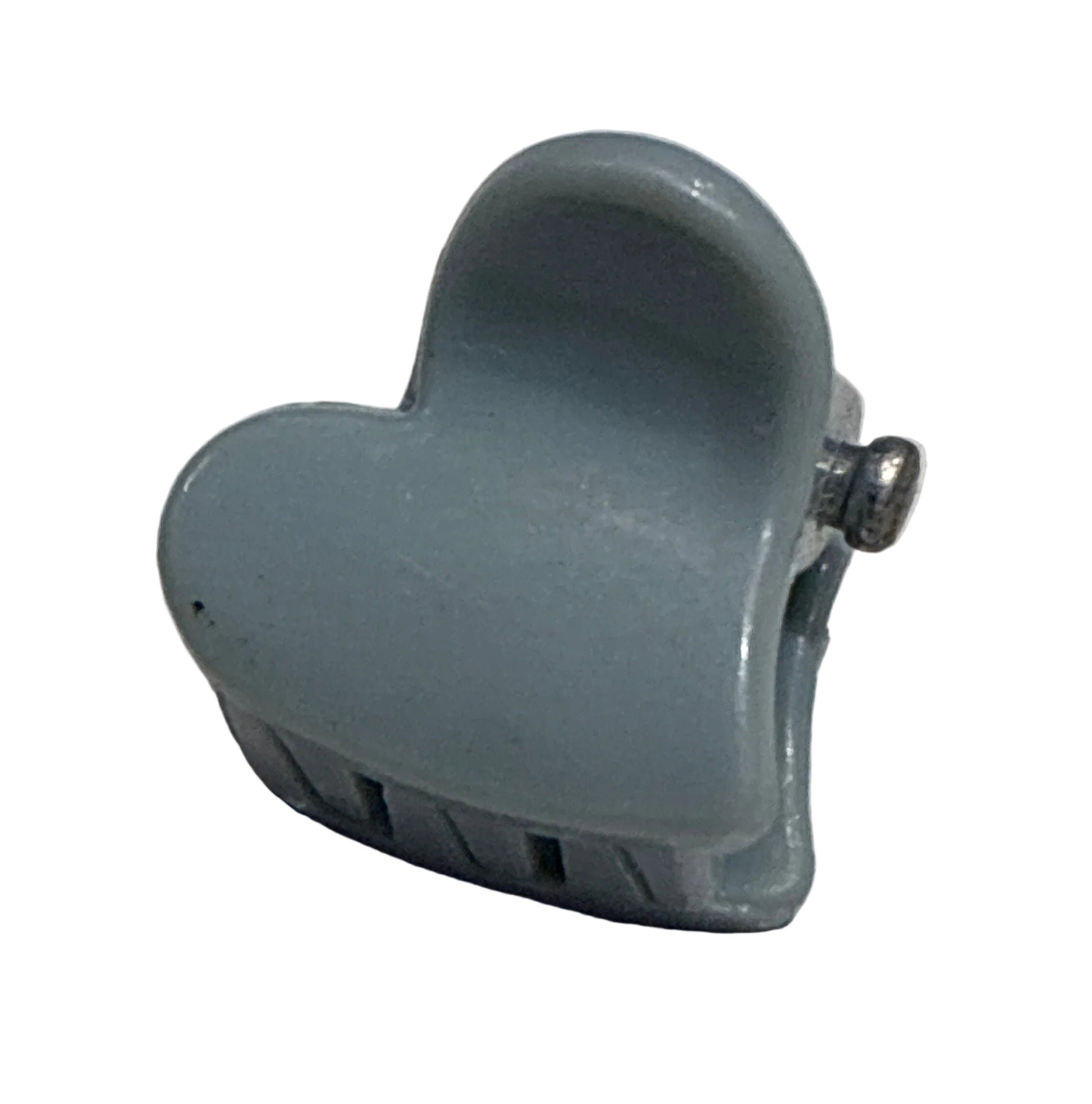 Tiny Heart Clips - Dusty Blue