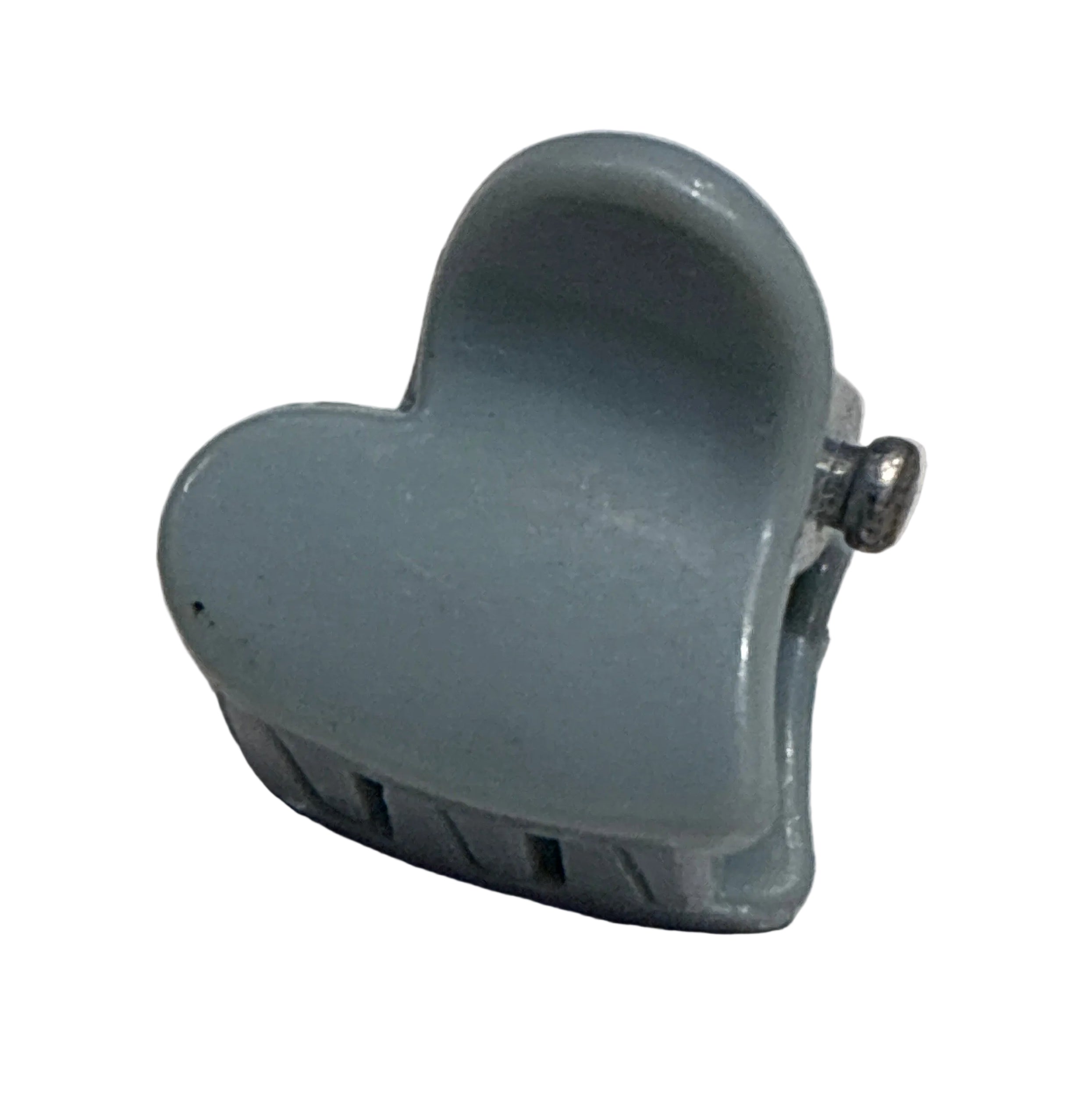 Tiny Heart Clips - Dusty Blue