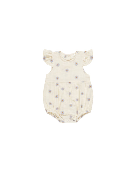 Rylee & Cru Amelia Romper || Blue Daisies Front