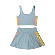 Lola And The Boys Blue Rainbow Sherbet Sequin Tennis Set