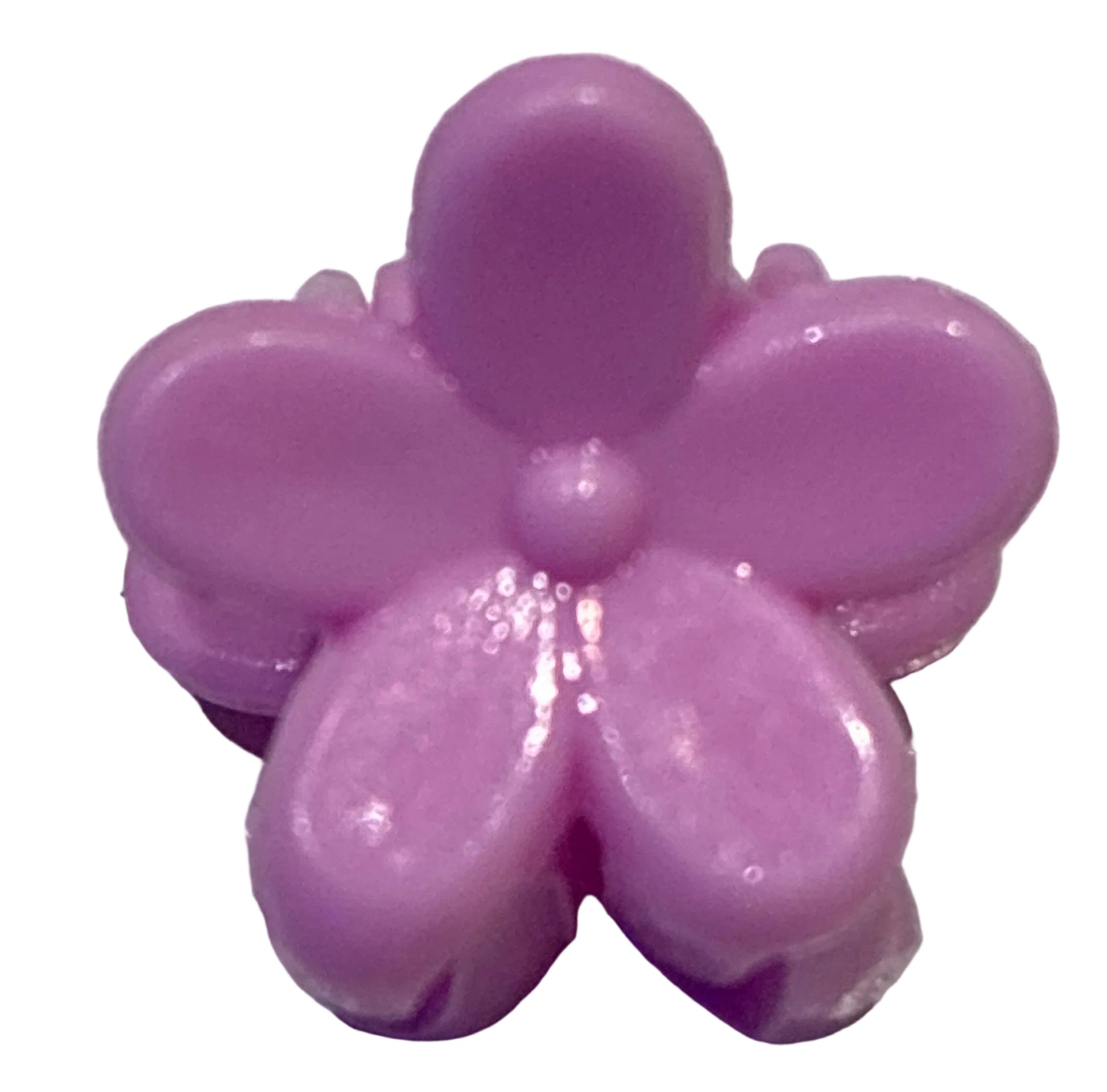 Mini Plumeria Flower Clips - Dusty Fuchsia