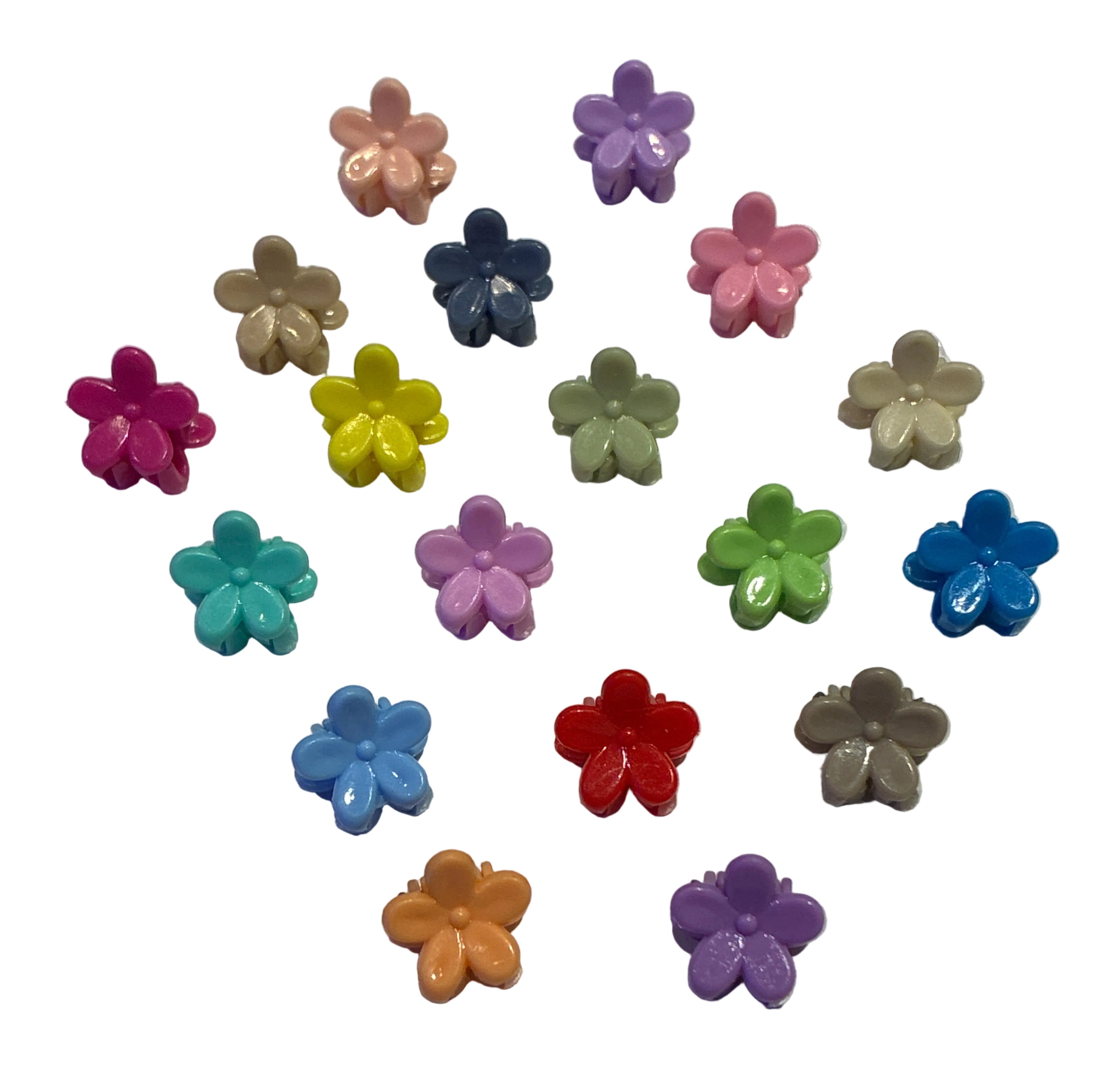 Mini Plumeria Flower Clips - Assorted Colors