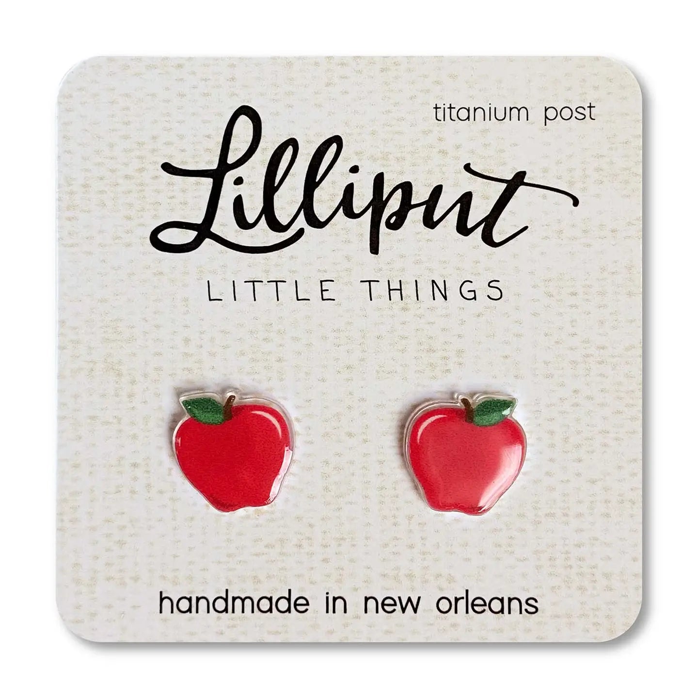 Lilliput Little Things Apple Earrings