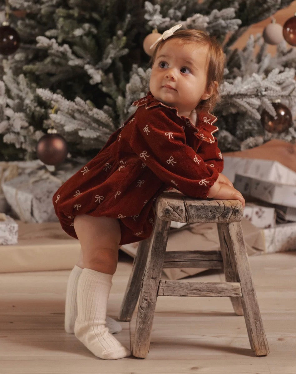 Model Wearing Rylee & Cru Freya Romper || Bows