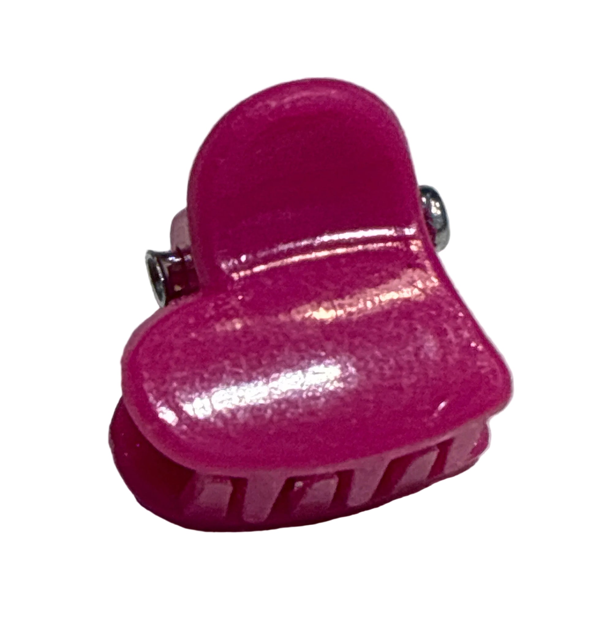 Tiny Heart Clips - Magenta