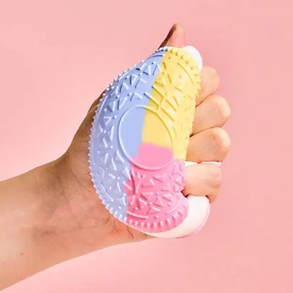 Showcase Squeezesquad Taba Deluxe Premium Silicone Squishy Fidget Toy - Sandwich Cookie