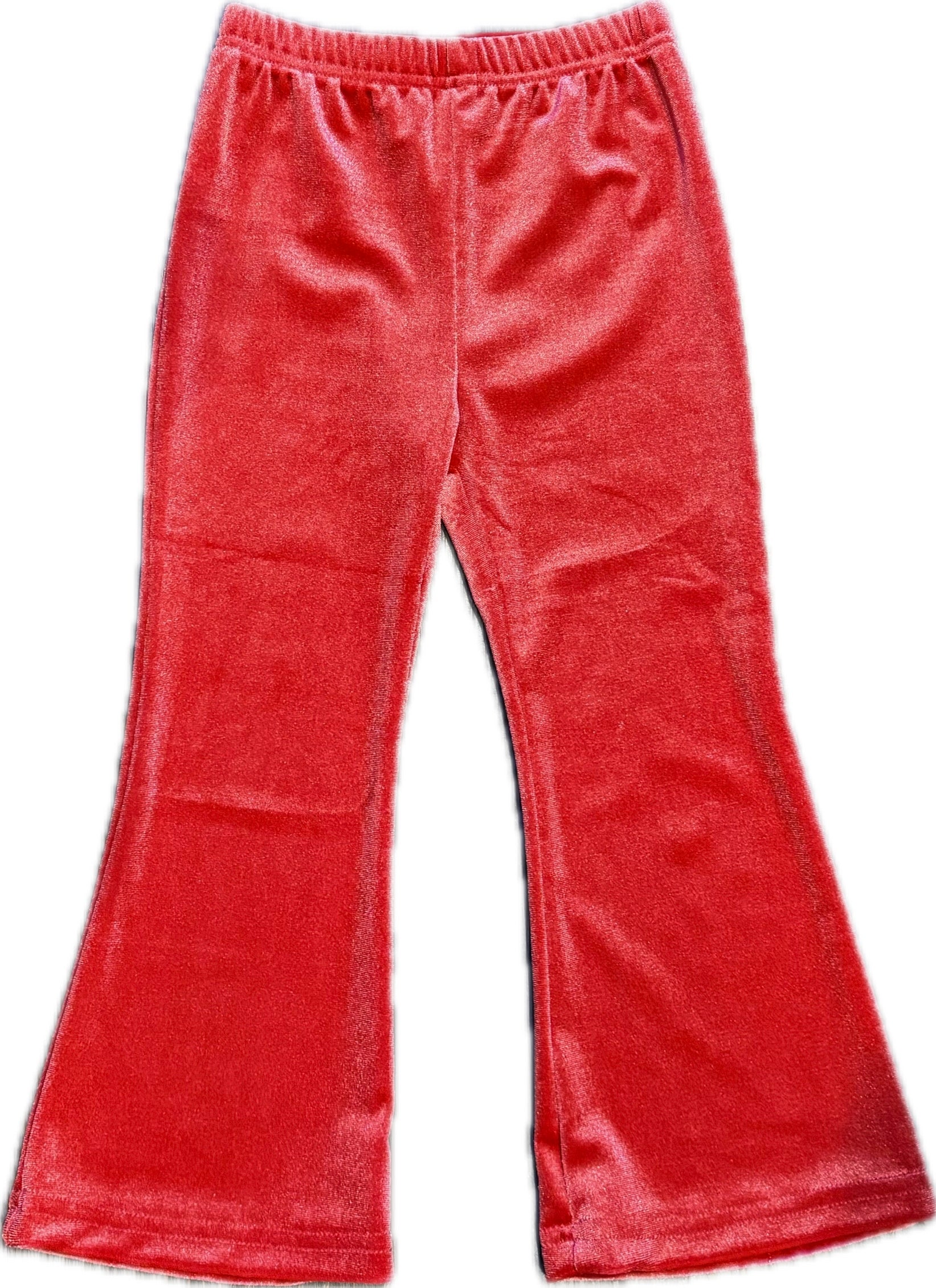 Crushed Red Velvet Bell Bottoms
