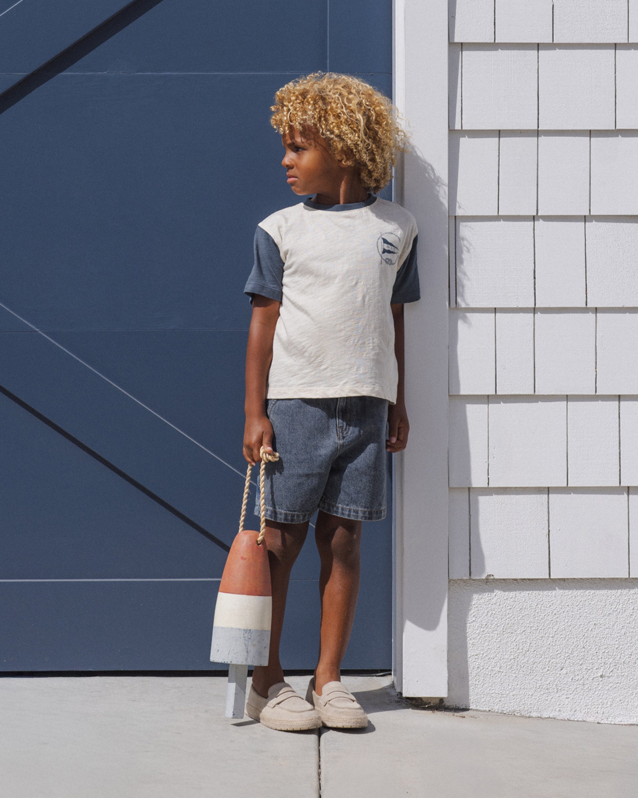 Contrast Short Sleeve Tee|| Nautical Flag