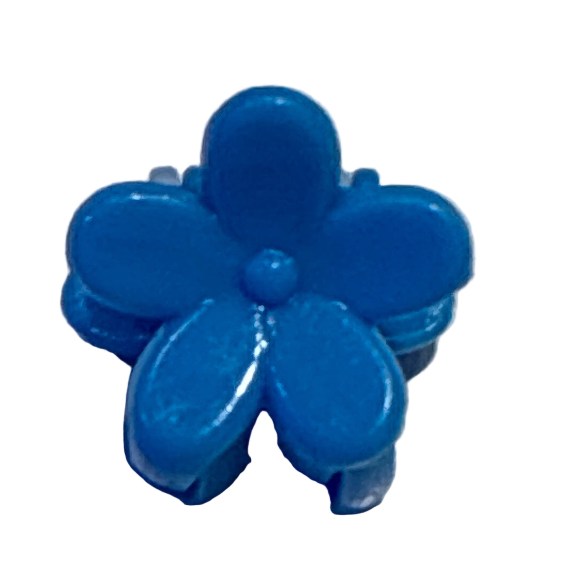 Mini Plumeria Flower Clips - Blue