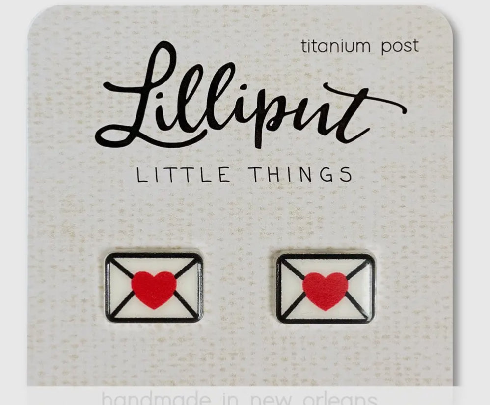 Lilliput Little Things Love Envelope Earrings