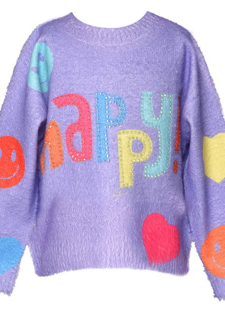 Happy Print Sweater