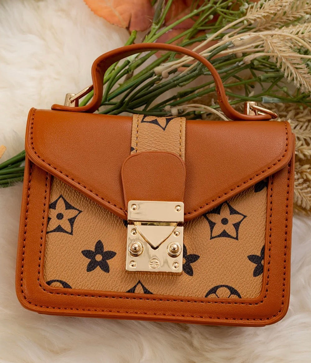 Kids Charm Online Khaki Inspired Buckle Mini Purse