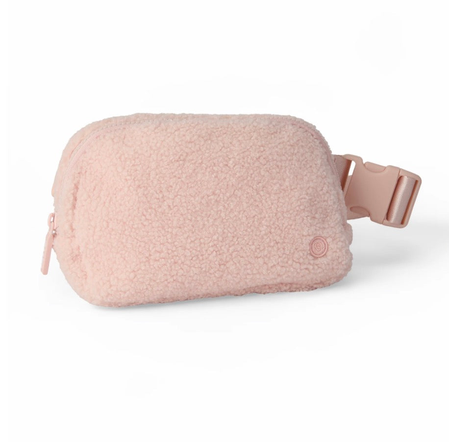 Mila & Rose Light Pink Fleece Belt Bag