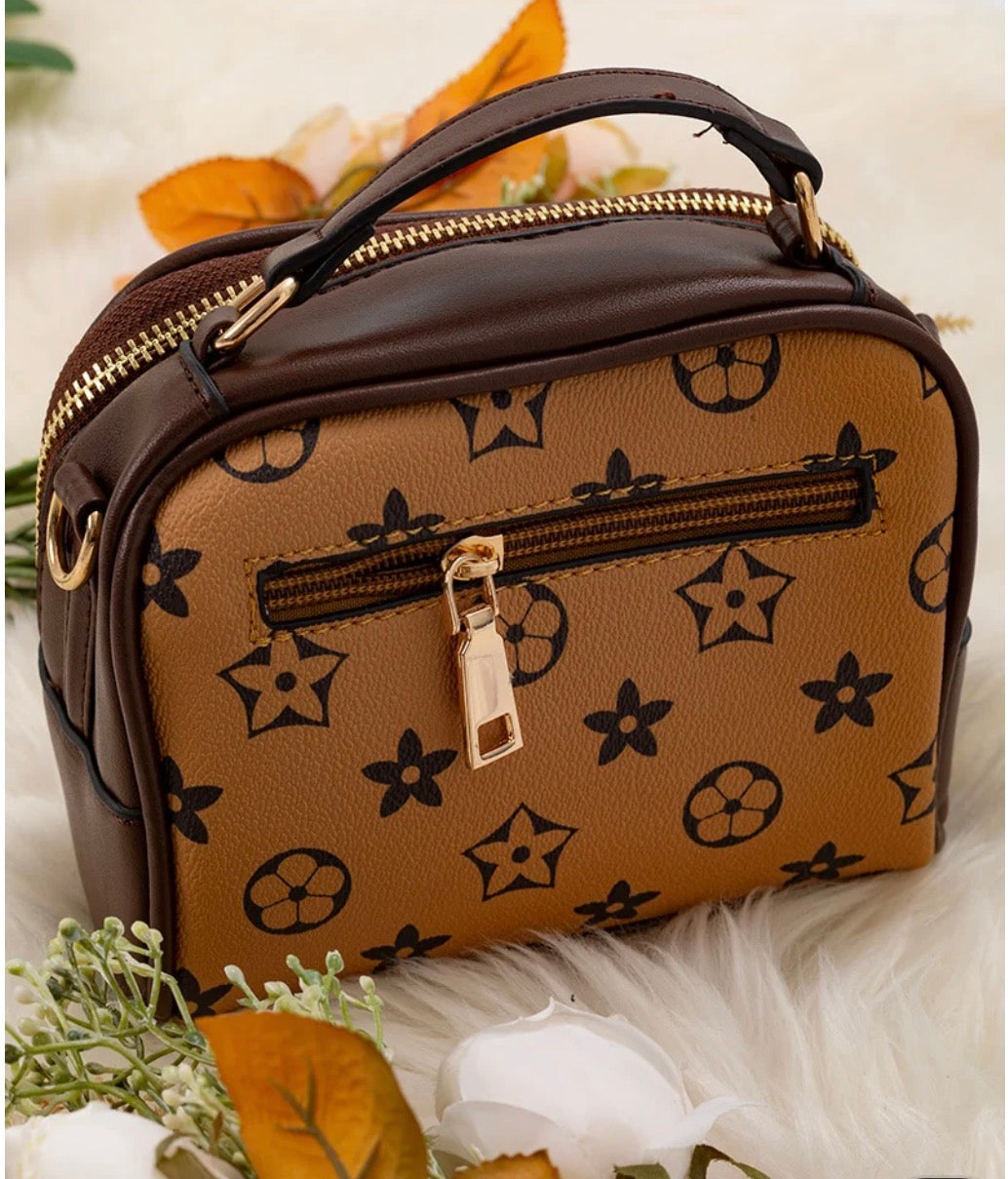 Kids Charm Online Mustard Star Inspired Brown Trim Satchel