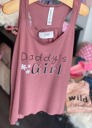 Daddy's Girl Racerback Tank Mauve